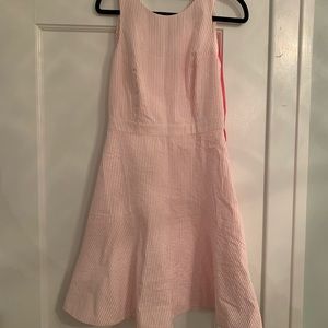 J. Crew pink and white striped dress